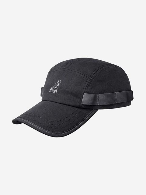 Kangol czapka z daszkiem bawełniana Wax Utility 5 Panel kolor czarny z aplikacją K5329-BLACK - zdjęcie produktu nr 2