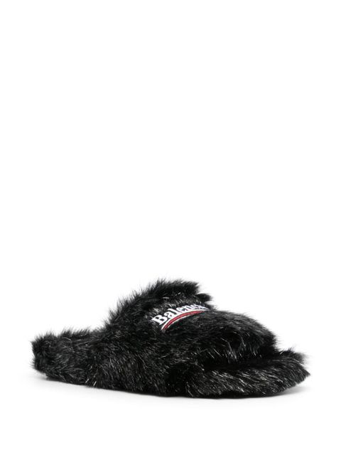 Balenciaga Furry slides - Black