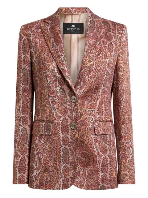 ETRO single-breasted jacquard blazer - Red - zdjęcie produktu nr 1