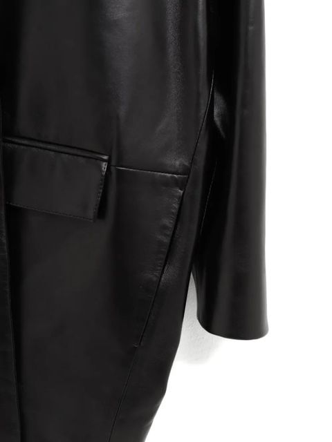 KHAITE Mura leather coat - Black