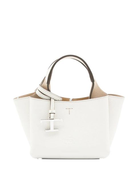 Tod's micro leather tote bag - White - zdjęcie produktu nr 1