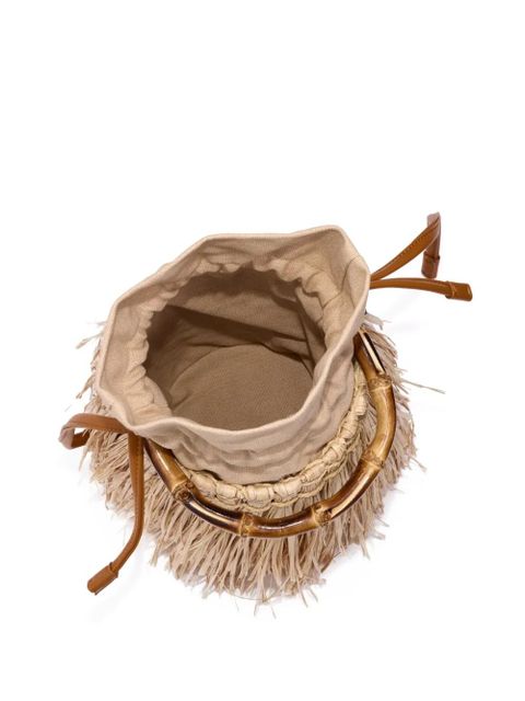Simon Miller Tiki Fringe bucket bag - Neutrals