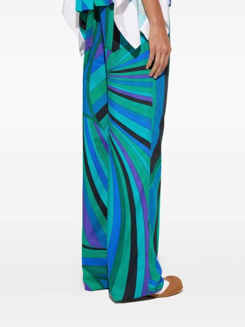 PUCCI Iride-patterned trousers - Green