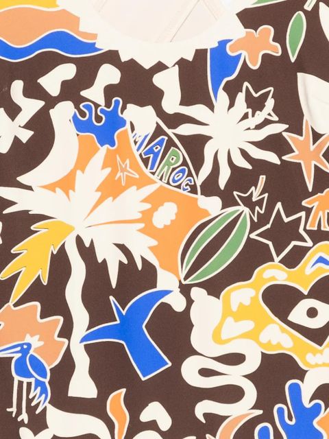 ALEMAIS Maroc criss-cross swimsuit - Brown