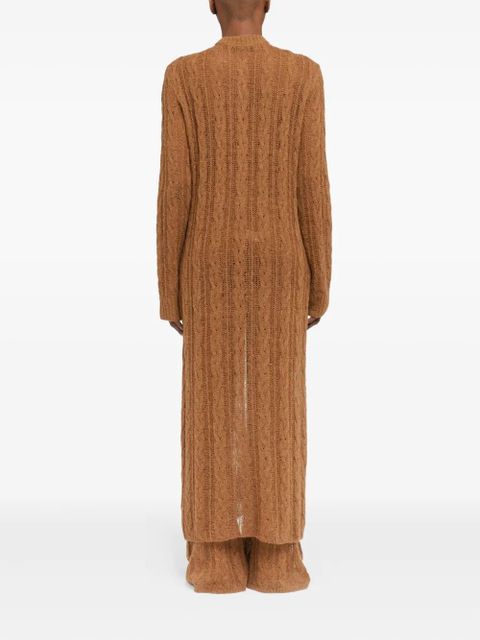 Alanui cable-knit long cardigan - Brown - zdjęcie produktu nr 2
