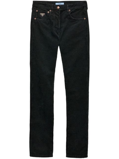 Prada logo-patch tapered jeans - Black - zdjęcie produktu nr 1