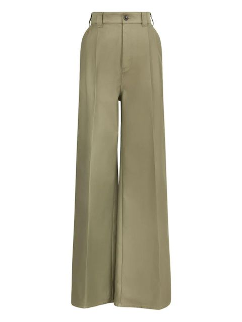 Maison Margiela pleated straight trousers - Green - zdjęcie produktu nr 1