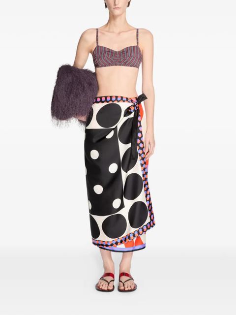 DRIES VAN NOTEN wrap polka dot midi skirt - Black - zdjęcie produktu nr 2