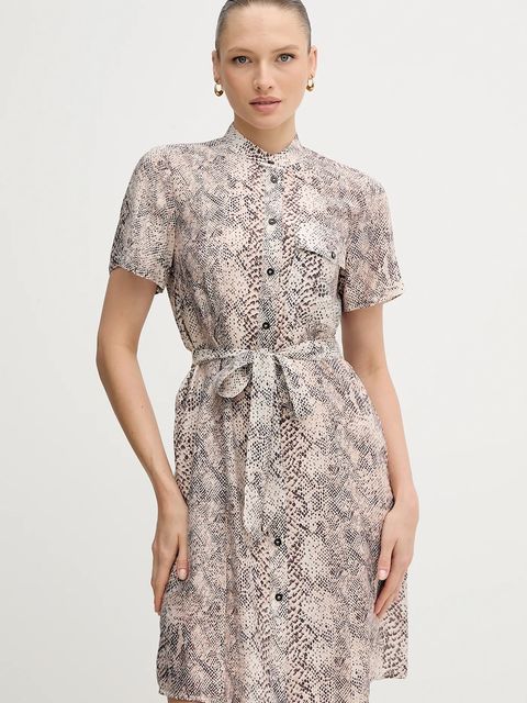 Marc Aurel sukienka kolor beżowy mini prosta 6541-1000-93417 - zdjęcie produktu nr 1