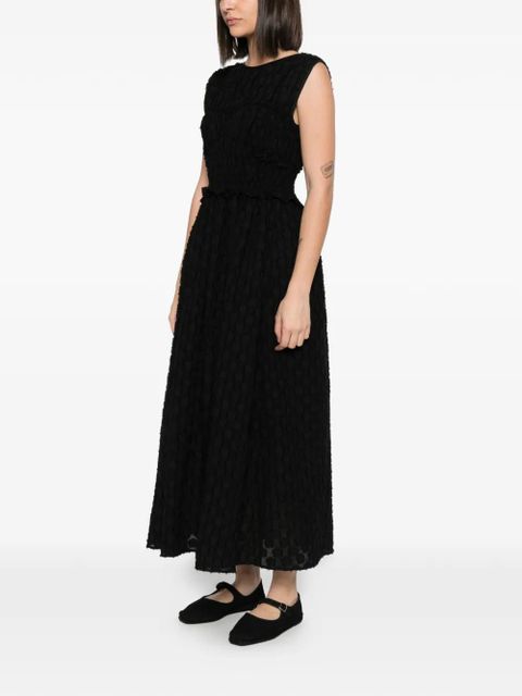 Cecilie Bahnsen Dinah smocked-effect maxi dress - Black