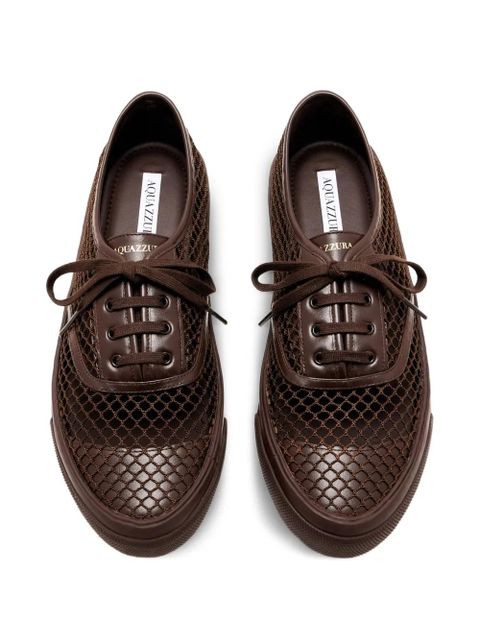 Aquazzura mesh-panel sneakers - Brown