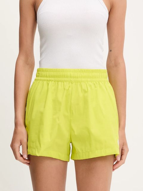 The North Face szorty Class V Pathfinder damskie kolor zielony gładkie high waist NF0A8BJ1JE31 - zdjęcie produktu nr 1