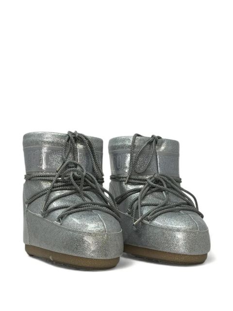 Moon Boot Icon Low glitter snow boots - Silver