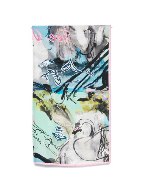 Vivienne Westwood graphic-print scarf - Blue - zdjęcie produktu nr 1