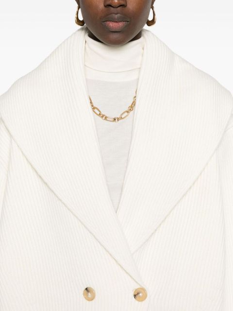 TOTEME shawl-lapels cardigan - Neutrals