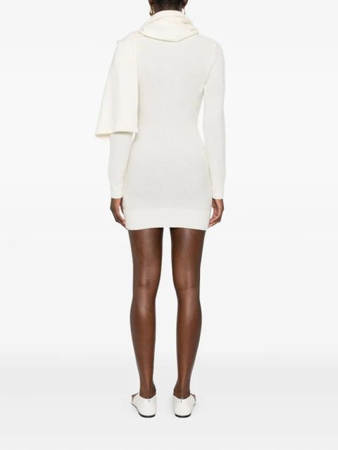 Aya Muse Amar scarf mini dress - Neutrals