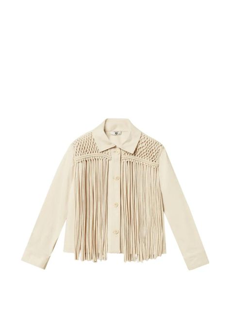 TWINSET fringed jacket - Neutrals - zdjęcie produktu nr 1