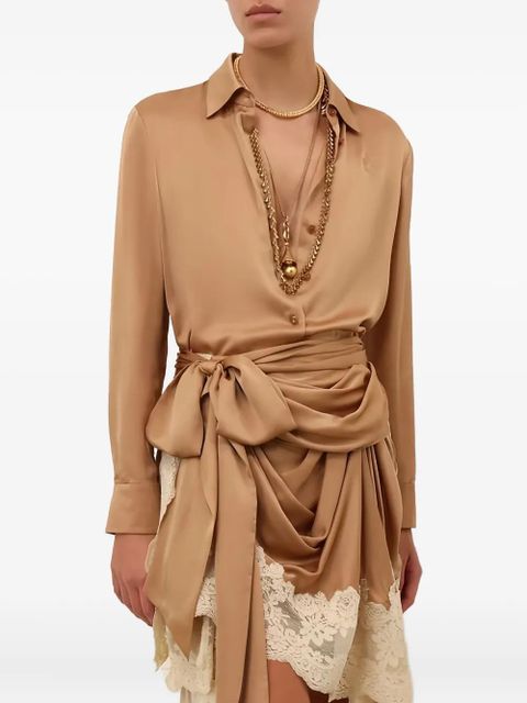 ZIMMERMANN Hypnotic satin shirt - Brown - zdjęcie produktu nr 2