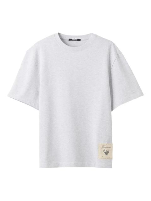 Jacquemus embroidered-logo T-shirt - Grey - zdjęcie produktu nr 1