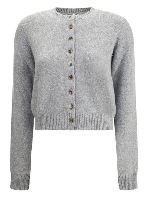 KHAITE Everheart button-front cashmere cardigan - Grey - zdjęcie produktu nr 1