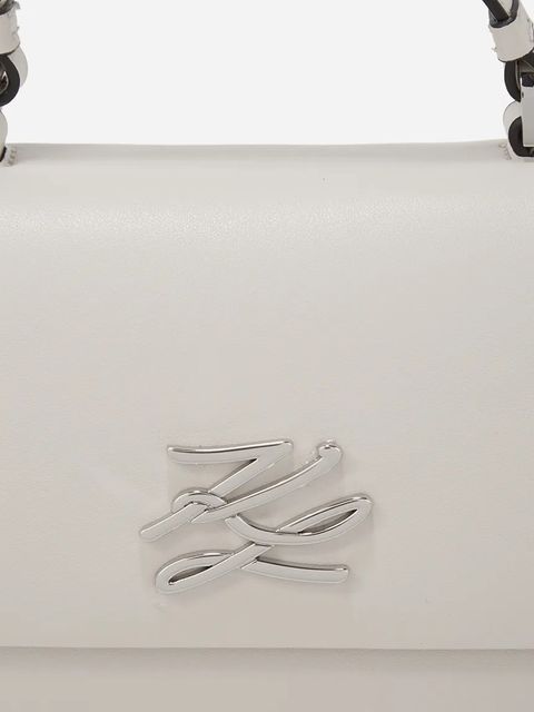 Karl Lagerfeld torebka skórzana kolor biały A1W30170