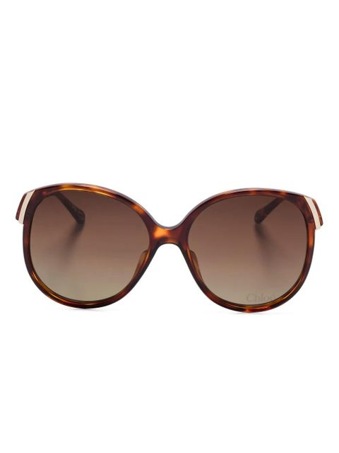 Chloé Eyewear butterfly-frame sunglasses - Brown - zdjęcie produktu nr 1