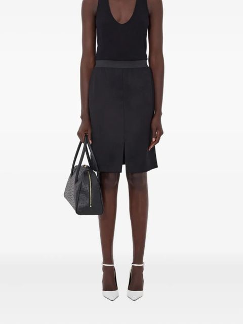 LouLou de Saison LIMA front-vent midi skirt - Black