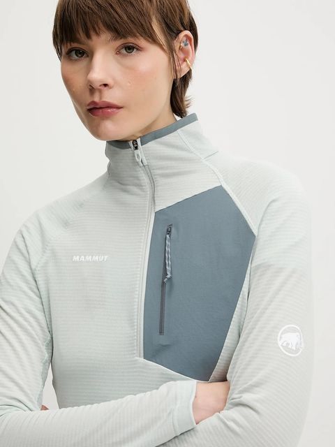 Mammut bluza sportowa Aenergy Light kolor zielony z aplikacją 1014-05531