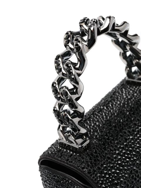 Versace La Medusa crystal-embellished mini bag - Black