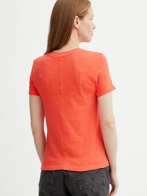 American Vintage t-shirt bawełniany damski kolor pomarańczowy SON28G