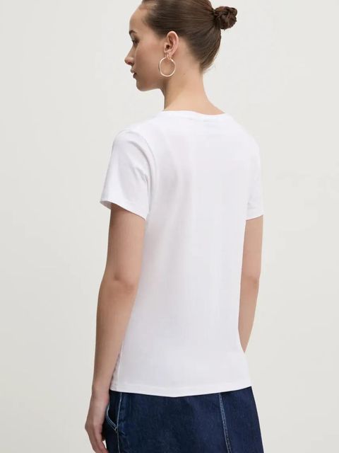 HUGO Blue t-shirt bawełniany damski kolor biały 50513667