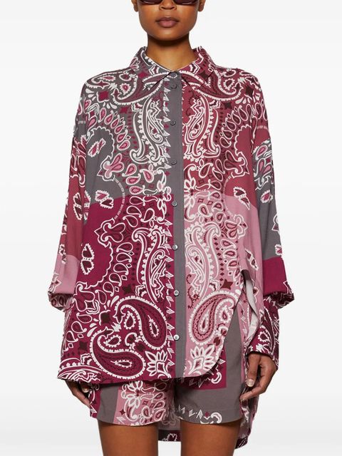 The Attico bandana-print shirt - Red