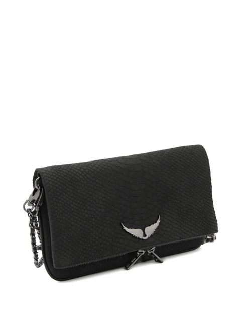 Zadig&Voltaire snakeskin chain shoulder bag - Black