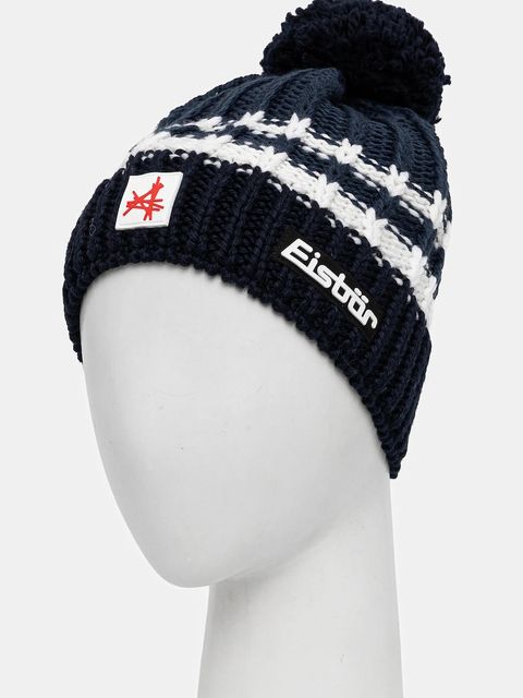 Eisbar czapka z dodatkiem wełny Kova Pompon MÜ SA kolor granatowy E33154
