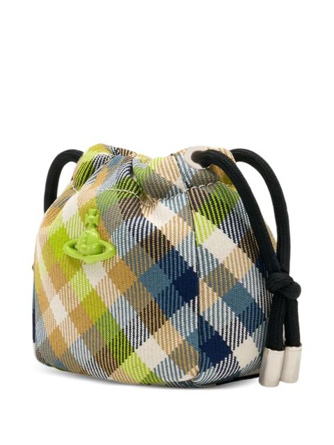 Vivienne Westwood Hilary plaid-pattern clutch bag - Neutrals - zdjęcie produktu nr 2