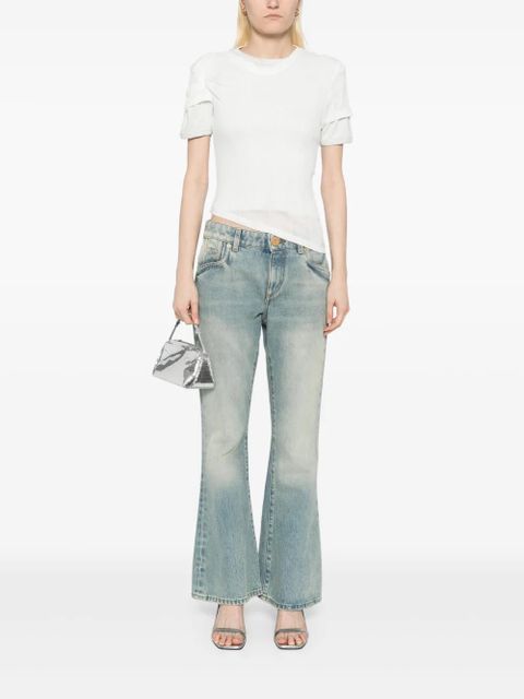 Christopher Esber sheer ribbed T-shirt - White