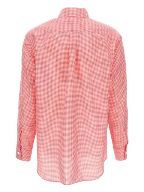Comme Des Garçons long-sleeved checked shirt - Red - zdjęcie produktu nr 2