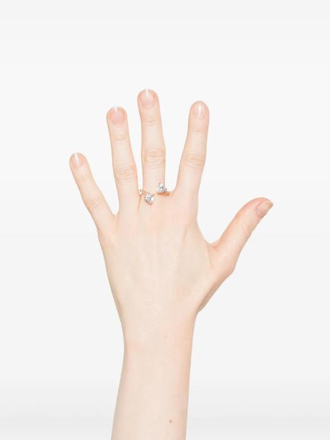 Swarovski crystal-embellished heart ring - Gold - zdjęcie produktu nr 2