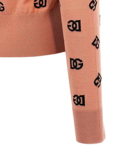 Dolce & Gabbana DNA wool-silk logo jumper - Pink