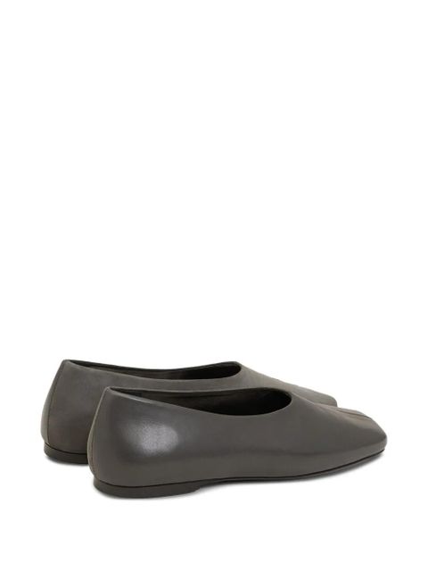 AMI Paris two-tone leather ballet flats - Grey - zdjęcie produktu nr 2