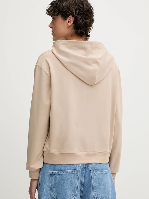 HUGO bluza lounge kolor beżowy z kapturem gładka 50490594 - zdjęcie produktu nr 2