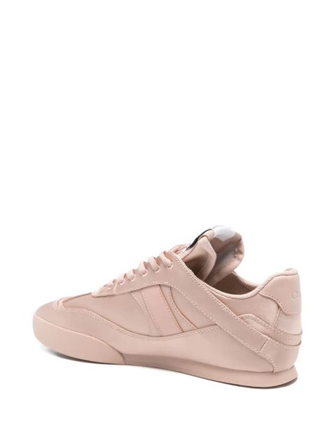 Chloé CHLOE KICK SATIN MID TOP SNEAKERS - Neutrals