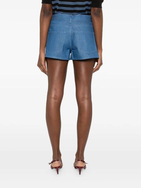Gucci horsebit-detail cotton denim shorts - Blue
