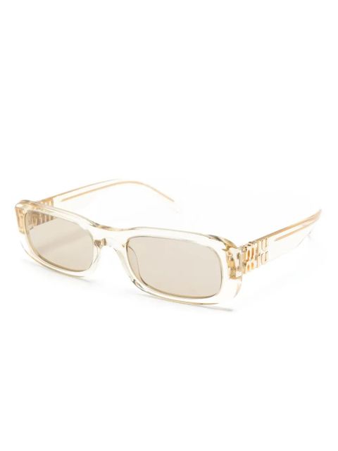 Miu Miu Eyewear Glimpse rectangle-frame sunglasses - Yellow - zdjęcie produktu nr 2