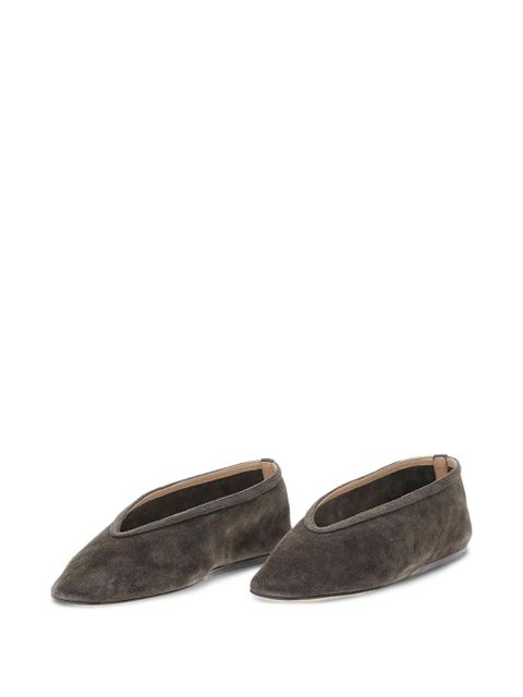 Le Monde Beryl pointed-toe suede flats - Neutrals - zdjęcie produktu nr 2