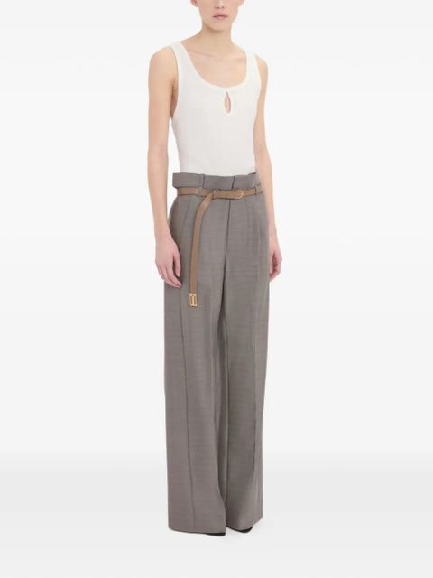 Victoria Beckham pleated-waist trousers - Grey