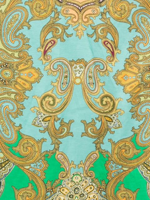 ALEMAIS paisley-print cut-out dress - Green