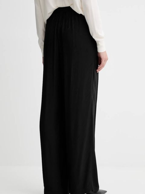 BOSS Orange spodnie damskie kolor czarny proste high waist 50544016