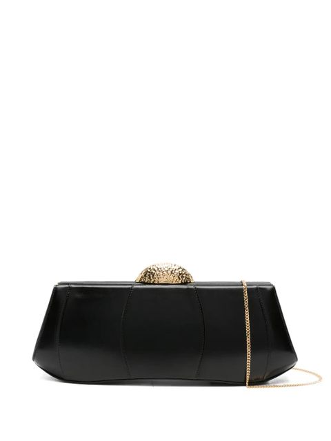 Giuseppe Zanotti Eve hammered-dome clasp clutch bag - Black - zdjęcie produktu nr 1