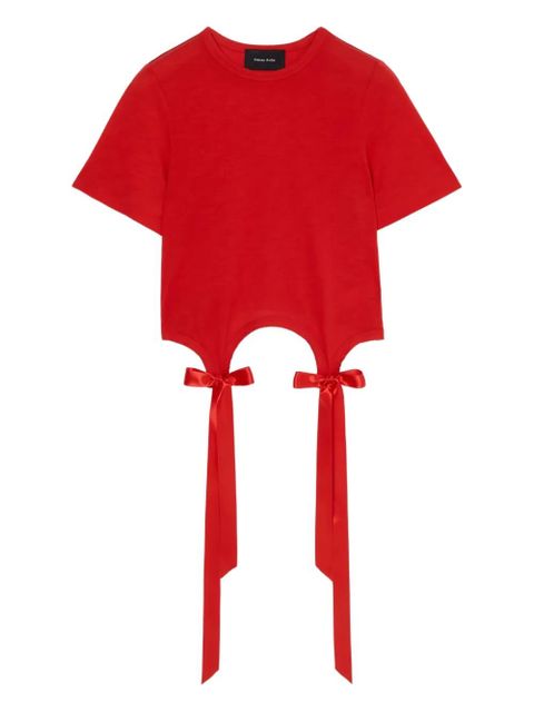 Simone Rocha tie detail top - Red - zdjęcie produktu nr 1
